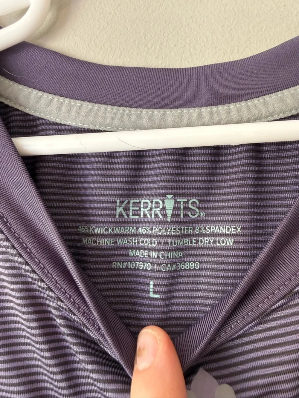 Kerrits Purple Long Sleeve Performance Top - Picture 3 of 4